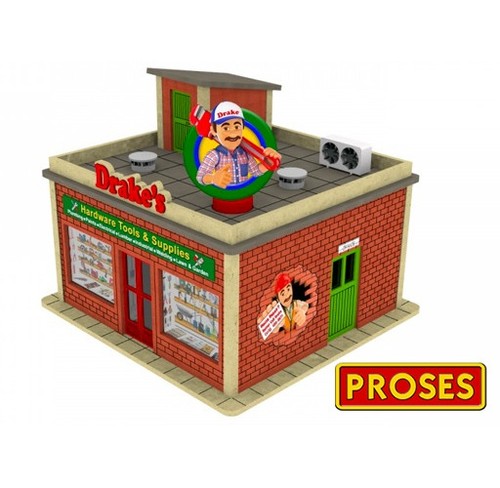 Bachmann  39123 O Drake's Hardware Store With Light And Rotating Sign Kit | Condition: New