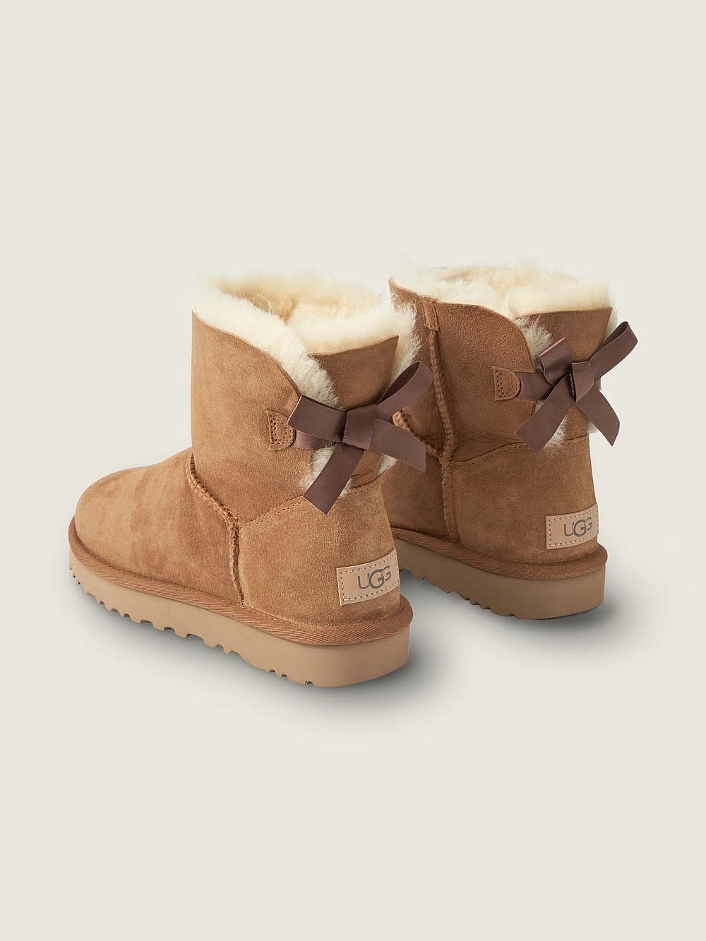 BEST SELLER! U G Women's Mini Bailey Bow II Boots Chestnut US Size ~#