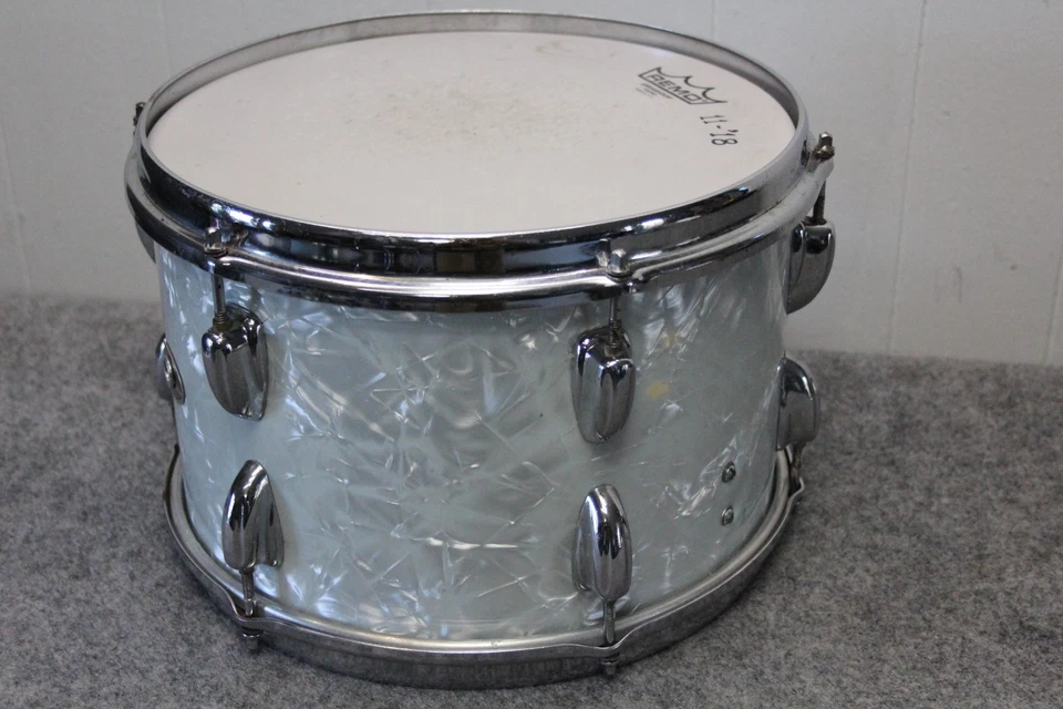 SLINGERLAND 70s Vintage 12 x 8 Rack Tom Drum Marine Pearl 5 Camadas - Imagem 4 de 4