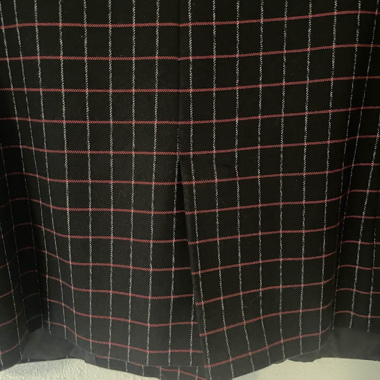 Zara Basic Black Red Windowpane Double Breasted B… - image 9