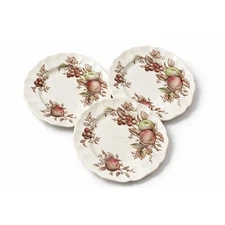 Set of 3 Johnson Bros Harvest Time Bread Butter Plates England Vtg Ironstone