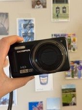 Olympus VR-320 12.5 Super Wide HD Black Digital Camera w/ Battery Cord Case