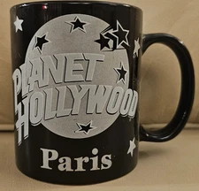 Vintage Planet Hollywood Paris Ceramic Coffee Mug Cup Vacation Travel Souvenir