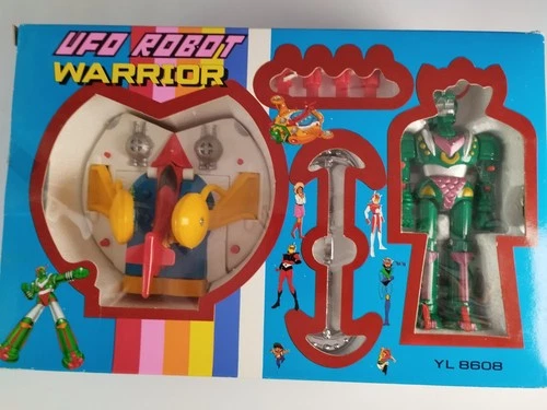 VINTAGE UFO ROBOT WARRIOR 1980s BOOTLEG TOY MINT IN BOX RARE YL 8608