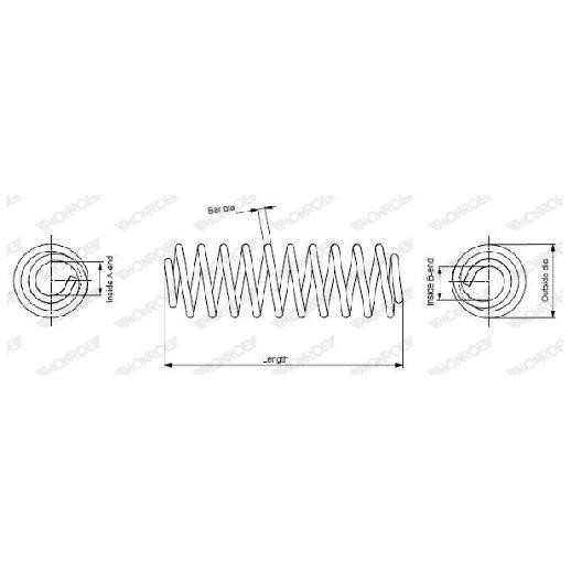 2X Fahrwerksfeder Vorne FüR VW Jetta 162 163 1K 2.0 05 Bis 17 Monroe Caxa BLP-image