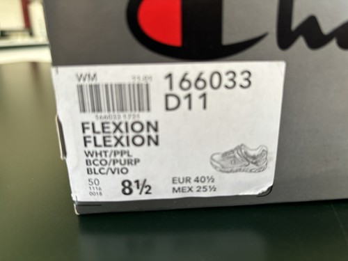 Champion Flexion Damen-Sneaker Größe 8,5 lila & weiß Memory Foam Komfort - Bild 13 von 14
