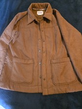 Boston Traders Women's Jacket XLFlannel Sherpa Lined Hooded Brown Plaid Shacket
