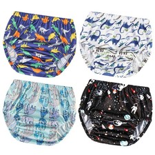 Joyo Roy 4-Pack Waterproof Training Pants 3T-4T Toddler Boys Swim Diaper Cover
