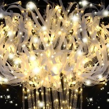 100PCS Light up Wands for wedding, Wedding Wands Streamers with 3 Colorful