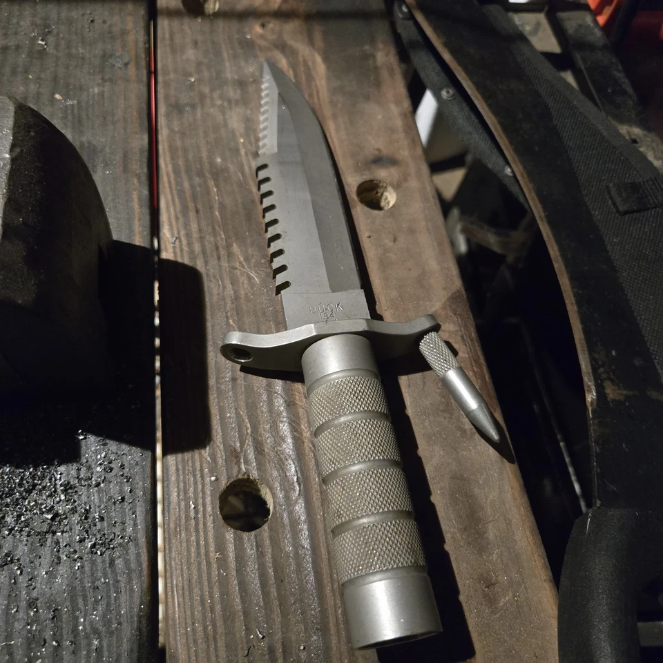 Buckmaster 184 Vintage Survival Knife *Rare First Production Run* Pre-Pat. Pend - Image 4 of 4