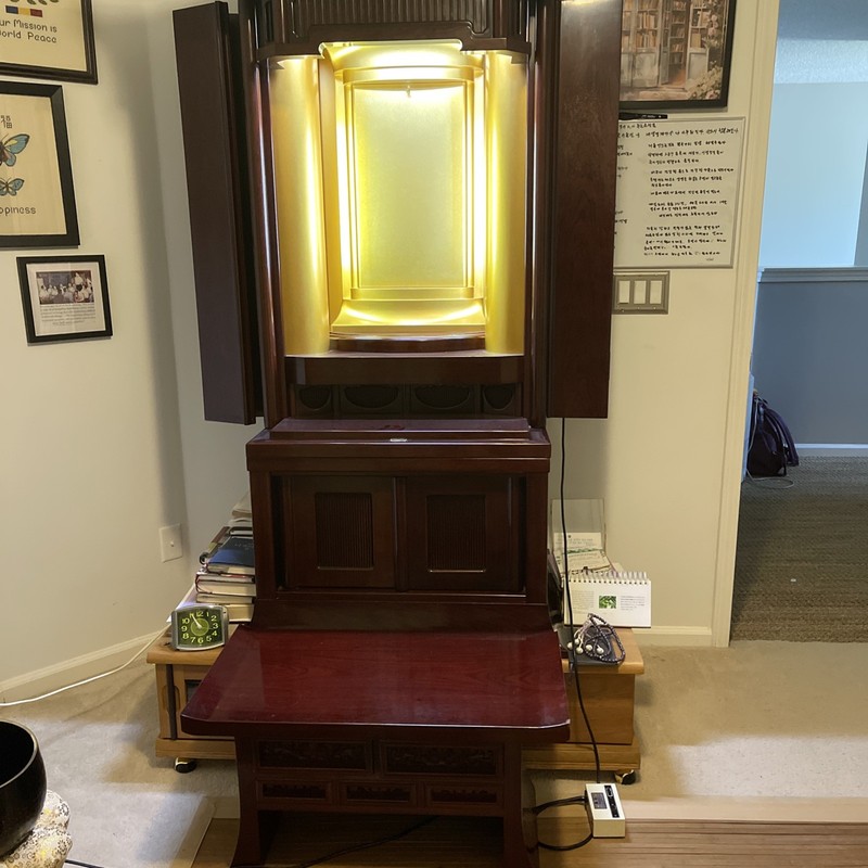 SGI Japanese buddhist Butsudan altar includes table