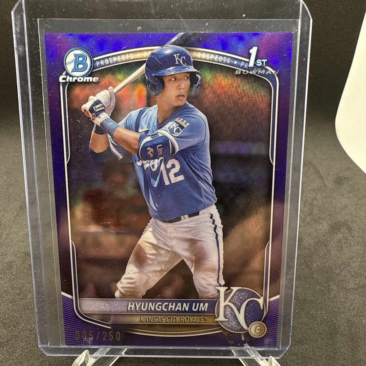 2025 Bowman Chrome Hyungchan Um 1st Purple /250 Refractor SP