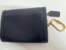 Vintage COACH Smooth Navy Leather Snap Wallet 4x3.5