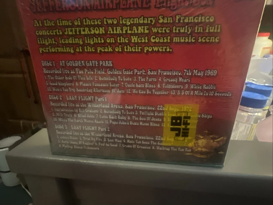 Jefferson Airplane FLIGHT BOX”  3xCD UK 2008 34 LIVE Songs 1972, SEALED, NEW! - Image 3 of 4