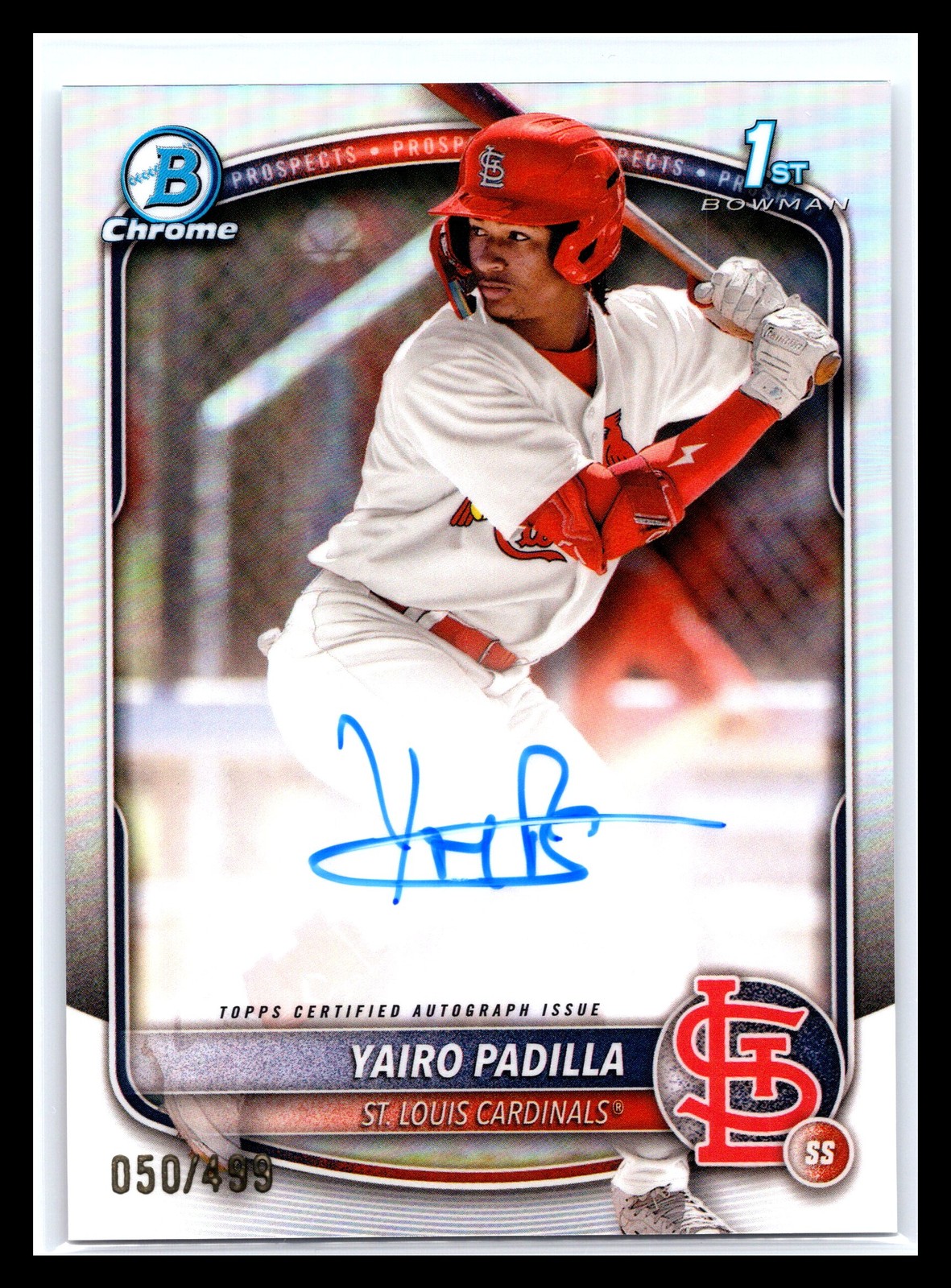 2025 Bowman Chrome Yairo Padilla Auto Refractor 1st #/499