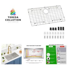 Sink Grid,27-9/16" x 14-9/16",Rear Drain with Corner Radius 3/16"