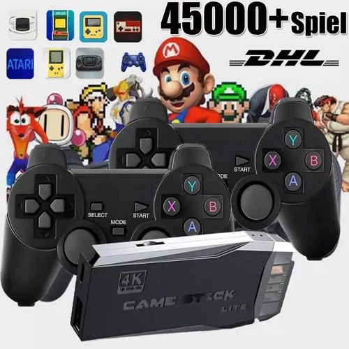 M15 40000+4K HDMI TV Video Game Stick Retro Gaming-Console 2 Wireless Controller - Bild 22 von 23