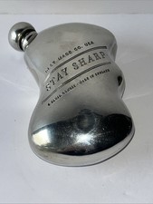 Best Made Company Flask Silver 4oz Grip Stay Sharp Made in England Pewter