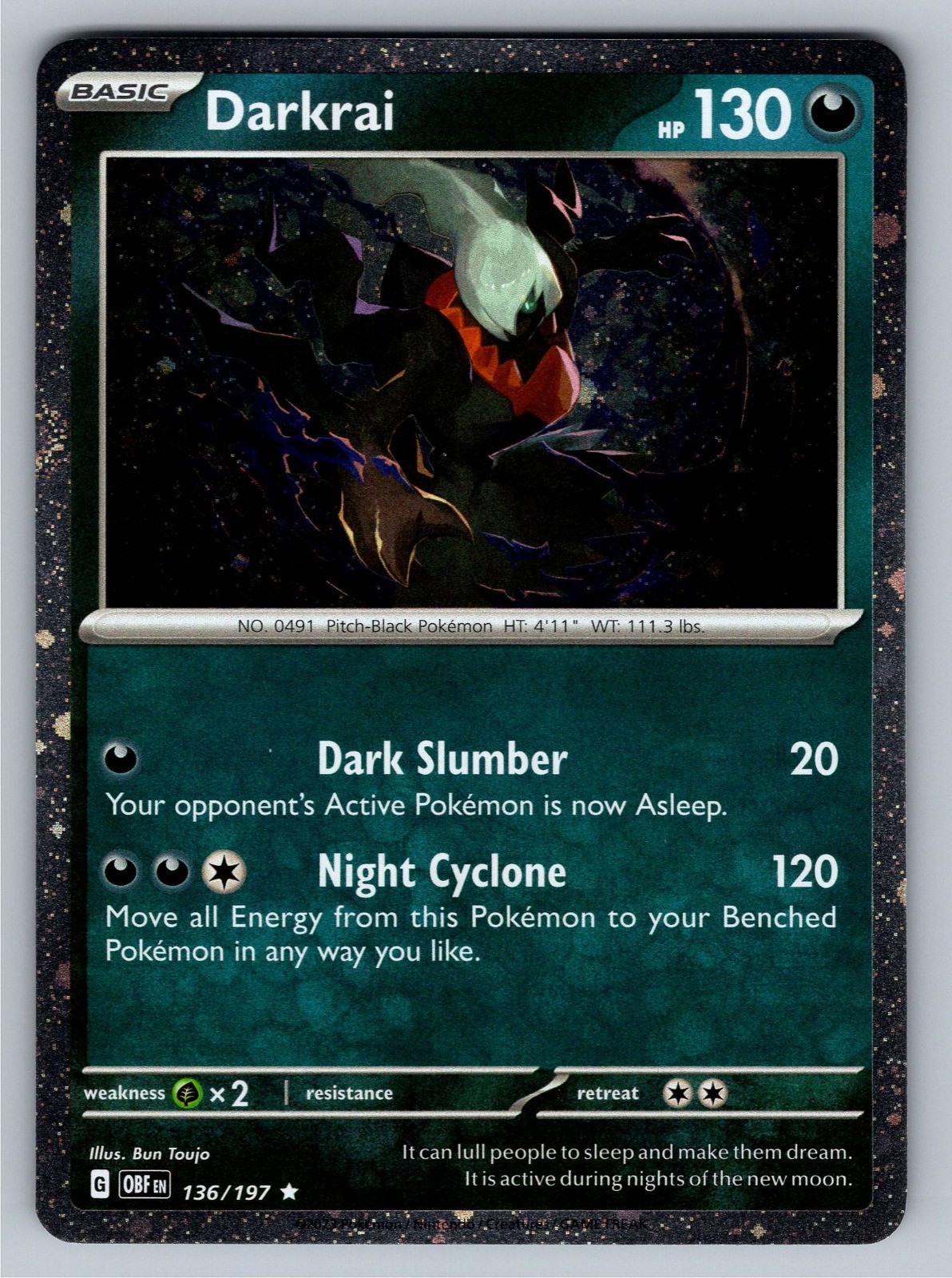 Darkrai (Cosmos Holo) Rare Miscellaneous Cards & Products 136/197 NM