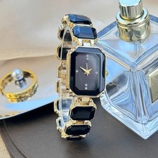 Rhinestone Bracelet Watch Women Square Dial Quartz Elegant Ladies Jewelry Gift