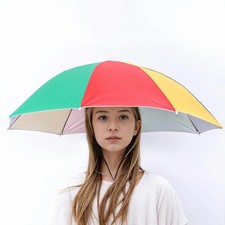 Outdoor Foldable Sun Umbrella Hat Golf Fishing Camping Headwear Cap Head Hat