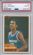 1981 TOPPS  #69 BILLY MCKINNEY PSA 8 NM-MT LOOKS MINT++ PSA CASE