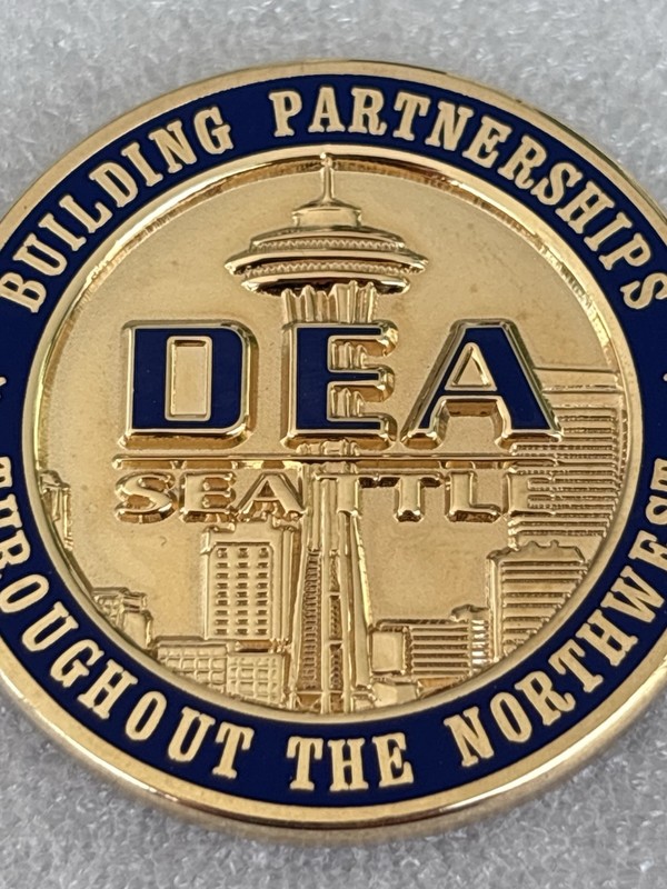 DEA Seattle Field Division Building Partnerships Northwest Drug Police Coin