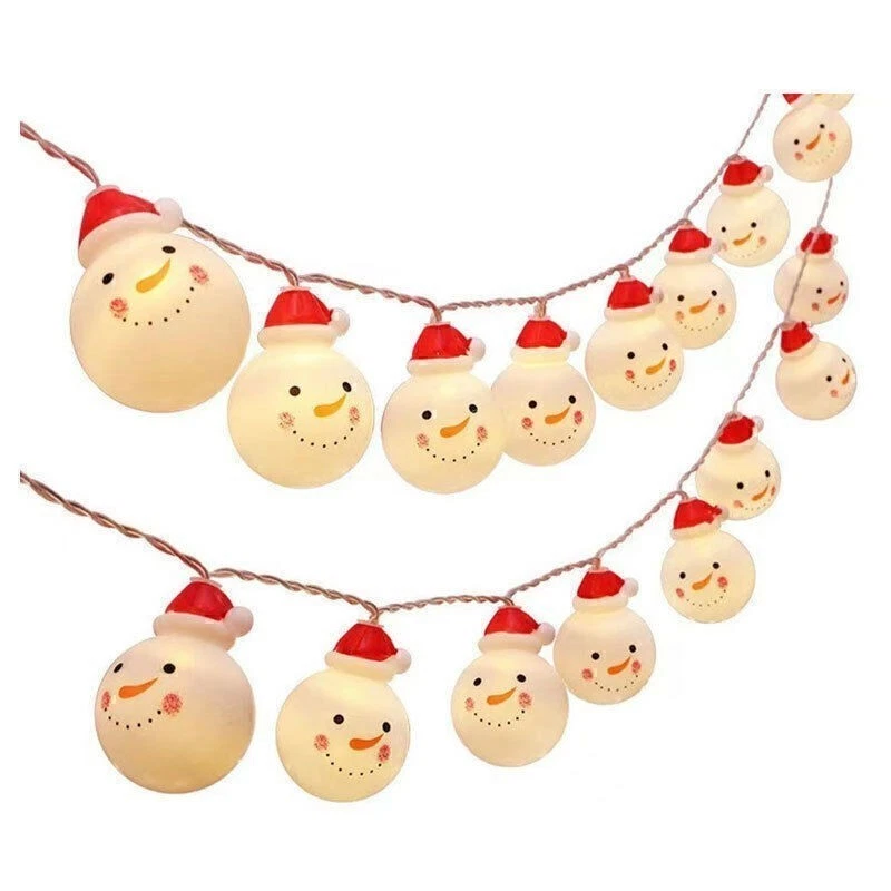 Santa Claus Christmas Snowman LED String Light Fairy Light Christmas Decoration - Image 2 of 4