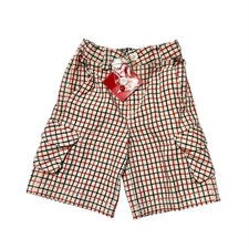 NWT Hanna Andersson Plaid Cargo Shorts Size 4