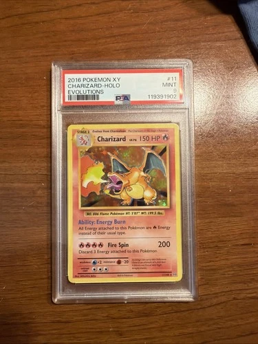 2016 Pokémon XY Evolutions Charizard Holo #11 PSA 9 Mint TCG