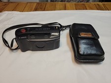 Canon Sure Shot Multi Tele 35mm Film Camera Tested-working Flash case, Batteries