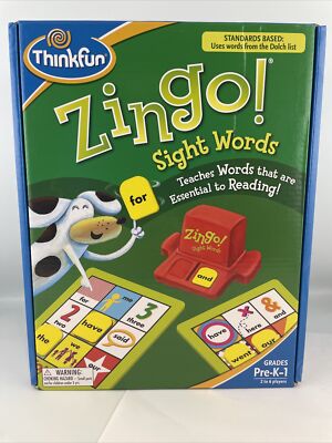 Zingo! Sight Words Game, Grades Pre-K-1 100% Complete, ThinkFun
