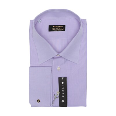 690$ LUXURY GERLIN Shirt Lilac THOMAS MASON Fine Cotton 3B ZILLI
