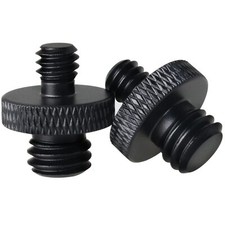 2Pcs 3/8 inch Male to 1/4 inch Male Threaded Tripod Screw Adapter Double Side...