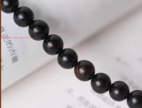 New 8MM Black Sandalwood Buddha Sandalwood Mala Buddhist 108 Prayer Beads Rosary - Picture 12 of 14