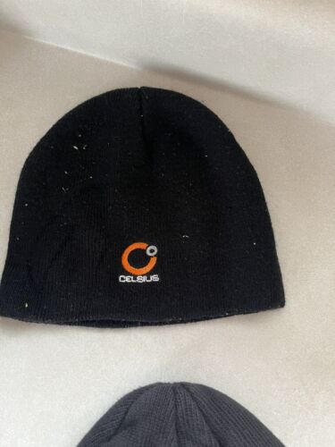 Lot Strikemaster winter hat grey W/ Ball Plush On Top & black beanies X3 Pics! - Picture 4 of 6