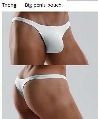 Mens White Swim Briefs Thong Sexy Swimsuit Fashion Beach Bikini Gay Bathing Suit - Afbeelding 9 van 40