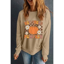 Pumpkin Graphic Long Sleeve Sweatshirt