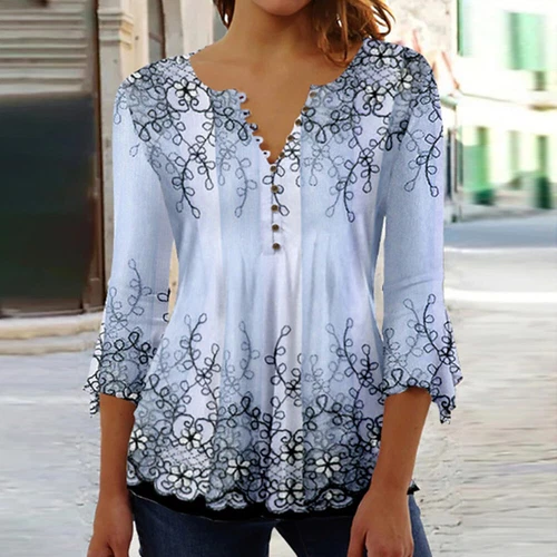 Plus Size Womens Summer Tops Blouse Ladies V Neck Short Sleeve Tee T-Shirts Tops - Picture 6 of 15