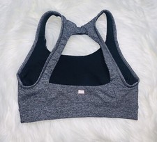 Victorias Secret VSX Sport Sports Bra No Underwire Lined Gray Reflectors