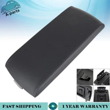 Center Black Armrest Console Lid Cover Leather Fit For Ford Flex 2013-2017