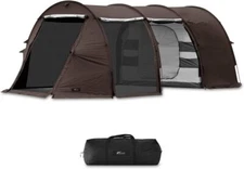 FIELDOOR Tunnel Tent 620 with 1 inner tent 2 rooms 2 layers Shelter Family tent