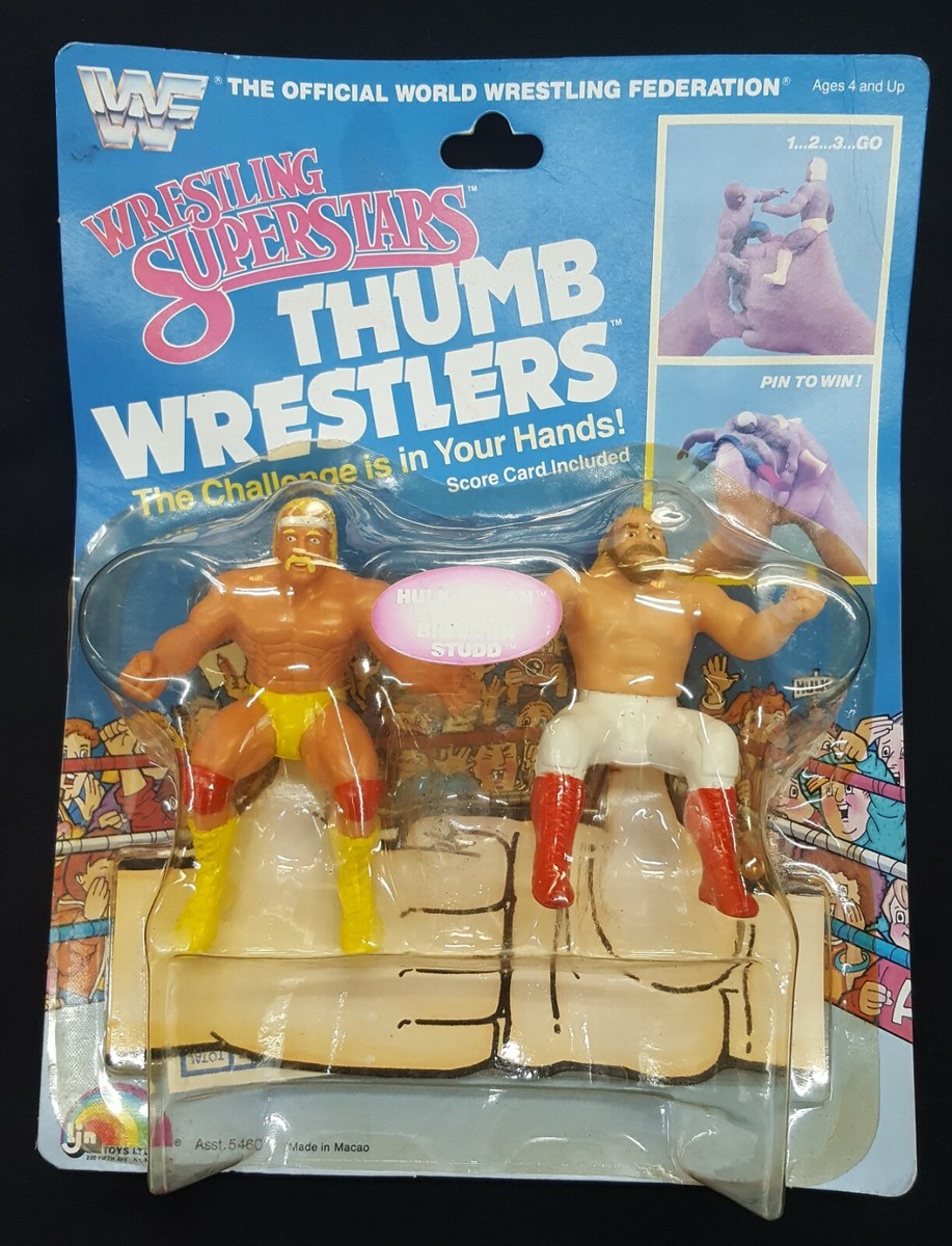 NOS 1985 Superstar Thumb Wrestlers Hulk Hogan & Big John Studd