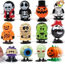Halloween 12 PCS Wind up Toy Assortments for Halloween Party Favor, 3" tall