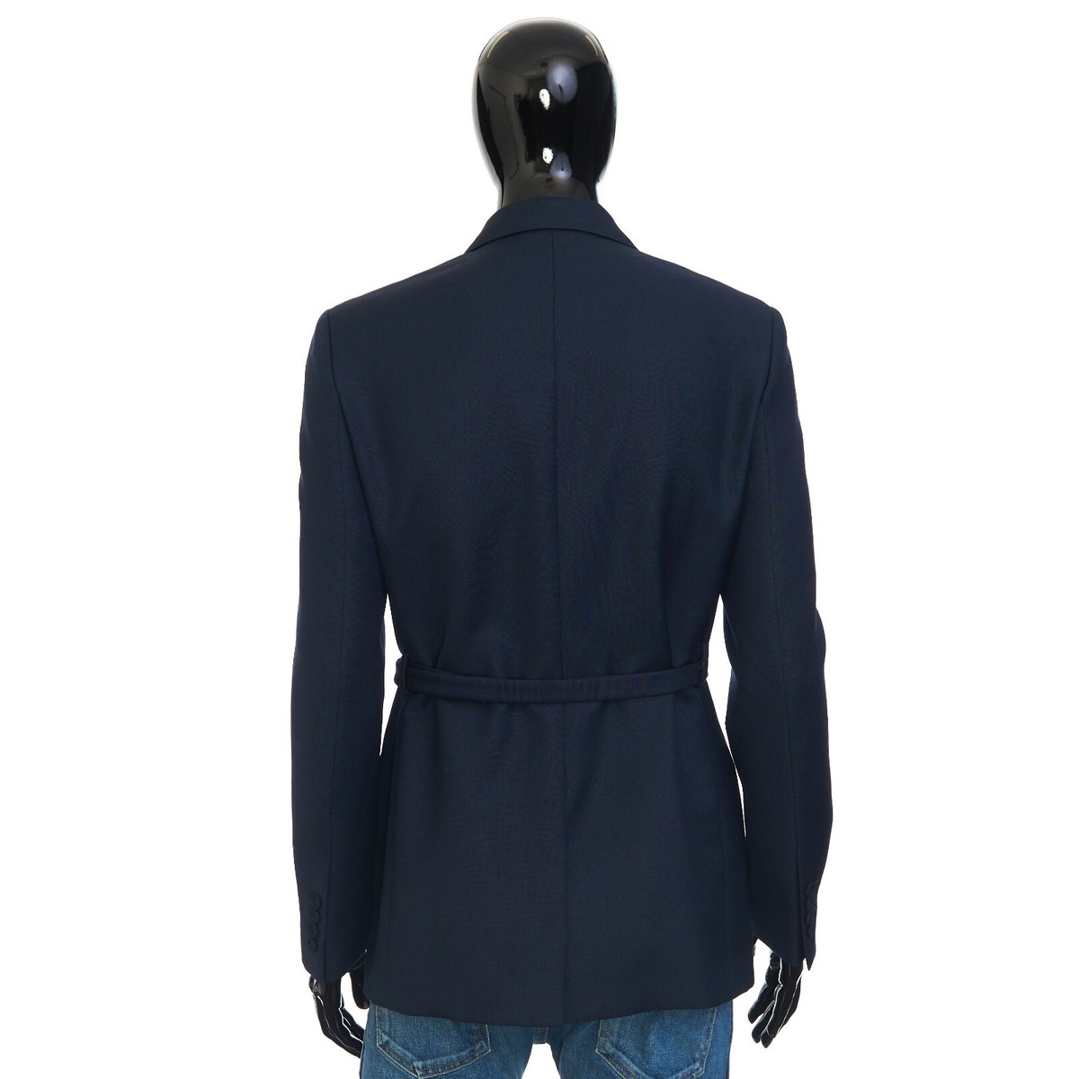 DIOR 3700$ Navy Blue Wool/Mohair Jacket - Belt, CD Buckle, Peak