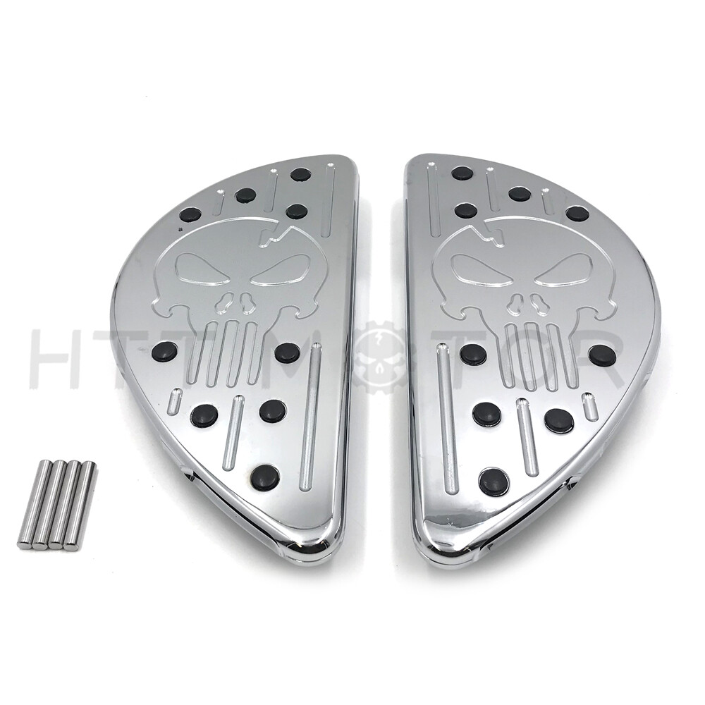 Rear Skull Edge Cut Stretch Floorboard Foot For Harley Touring Dyna eBay