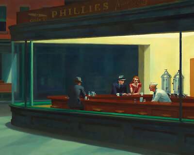 Nighthawks Painting by Edward Hopper 8x10'' Premium Art Print
