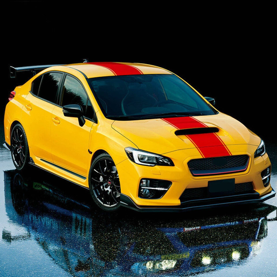 Fit For Subaru Wrx Car Sticker Racing Stripe Graphics Hood Roof Rear Sport Decal Foto 4 de 4