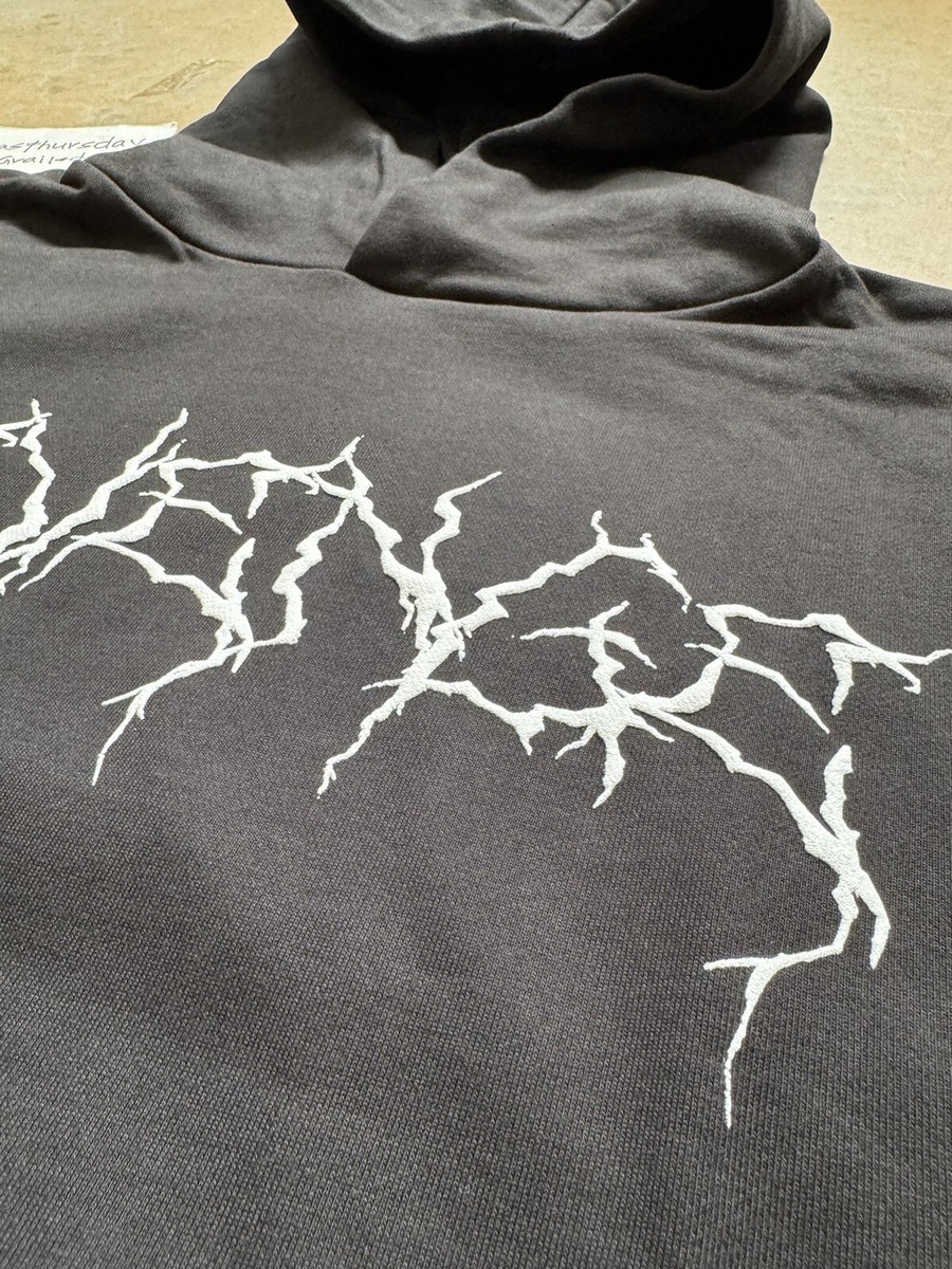 激レア REVENGE GREY HOODIE LIGHTNING DRIP② Revenge x City Morgue Lightning Logo Cerberus Hoodie Cement