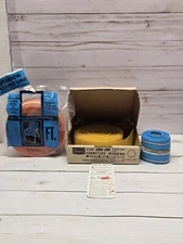 Mixed Lot Of Chair Webbing Sears 1" And Unbranded 2" Blue Orange And Yellow Vtg